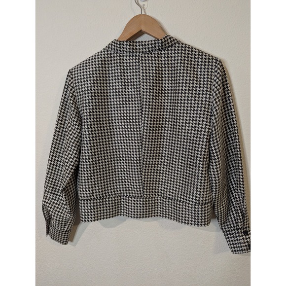 Transitions Petite Houndstooth Silk Blazer Jacket Womens MP - Picture 2 of 13
